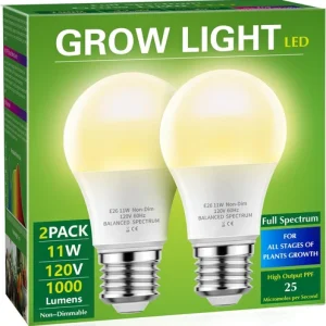 Grow Light Bulbs, LED Grow Light Bulb A19 Bulb, Full Spectrum | Grow Light Bulb,