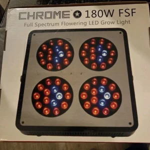Chrome 180W FSF Full Spectrum LED Grow Light – Flowering Mode – Indoor Hydro